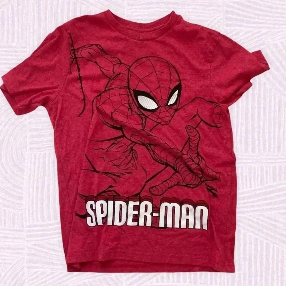 Bundle of 3 Spider-Man tees kids 2-10/12 and 1-14 GUC